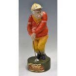 Scarce Whyte & Mackay's Whiskey Ceramic Golfing Figure Bottle c.1970 - titled "The Duffer" c/w