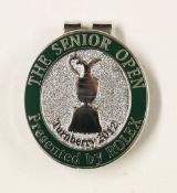 2012 British Senior Open Golf Championship enamel money clip - played at Turnberry and issued to