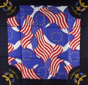 Rare 1999 US Ryder Cup Team Players Wives Silk Scarf - played at Brookline The Country Club U.S