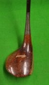 Early steel shafted stained persimmon Specially practice club - overall 29" rubber grip