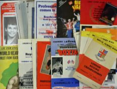 Selection of Mixed Boxing Programmes to include London Boxing Championships 1961, 1962 and 1964,