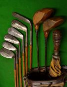 Good matching set of Fred Taylor University Golf Club Oxford irons and putter (6) - incl ridge