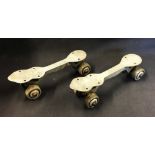 Roller Skating - Early 20th Century 'Birmal' Aluminium Roller Skates stamped with the trademark of