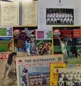 Cricket - Selection of Assorted Items containing posters and prints including Third Cornhill Test