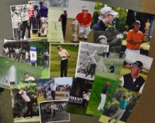 20 x Major, Ryder Cup and other well-known golfers signed press photographs - major winners Paul