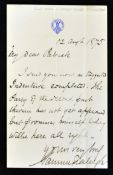 Rare 1875 Union Club St Andrews hand written letter sent on 12th August - with reference to