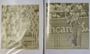 Cricket - 1999/2000 England, County and Tour Signed Newspaper Cuttings to include Darren Gough,