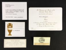 Ern McCormick Cricket Ephemera to include Official Name Badge used during the 1980 England v