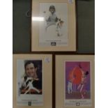 3x Cricket Prints to include Rodney William Marsh, Sir Garfield St. Abrun Sobers and Frederick