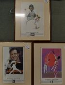 3x Cricket Prints to include Rodney William Marsh, Sir Garfield St. Abrun Sobers and Frederick