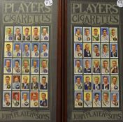 John Player & Sons Cricket Cigarette Cards includes 50x coloured cards, framed within 2x frames,