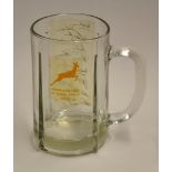 1966/67 Australian Tour to South Africa Glass Tankard a commemorative glass tankard with South