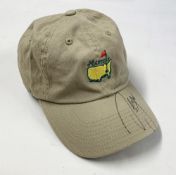 Sergio Garcia 2017 US Masters Signed Golf cap - official merchandise beige embroidered cap signed by