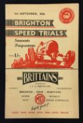 Motor Racing - 1949 Brighton Speed Trials Souvenir Programme date 3rd September, Brighton and Hove