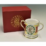 Marylebone Cricket Club Spode Commemorative Loving Cup 'Bicentenary 1787-1987' double handled,