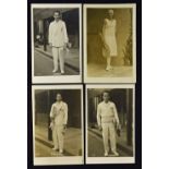 E Trim Wimbledon Tennis Postcards to include 'A Lacoste X97', 'H Cochet A128', 'S Lenglen', 'J