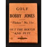 Bobby Jones Flicker Golf book - titled "Out The Rough and Putt" Flicker no. 11c - issued by Marshall