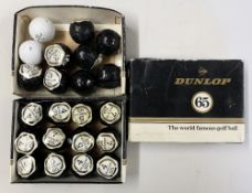 20x Dunlop 65 wrapped golf balls - in makers original box and lid together with 2x unused (22)