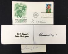 3x US Major Golf Champions autographs from the 1930's onwards to incl A Lawson Little (1940 US