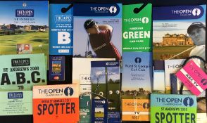 Interesting collection Open Golf Championship programmes, armbands, stroke savers and related