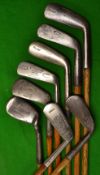 Collection of 8x cleeks, jiggers, anti - shank irons et al - 6x jiggers by Cochrane, Tom Stewart,