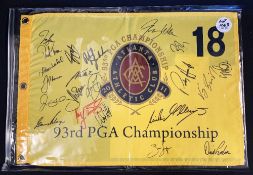 2011 USPGA Golf Championship pin flag signed by 22 past winners - played at The Atlanta Athletic
