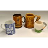 Collection of various golfing tankards and cups - to incl Sylvac golf ball cup; Arthur Woods