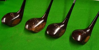 4x early and interesting Wilson Sam Snead Signature woods c.1940/50's - Nos 1,2.3.& 4 with rolling