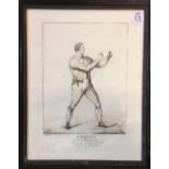 Boxing - Scarce 1829 Edwin Baldwin Pugilism Etching - Ludlow, Shropshire - known as 'White-headed