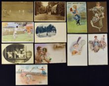Mixed Selection of Tennis Postcards with a variety included such as 'Grand Hotel, Victoria', 'The