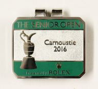 2016 British Senior Open Golf Championship enamel money clip - played at Carnoustie and issued to