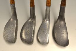 4x various alloy putters - Armstrong Newcastle E Model; J.B Halley Verden high crown head; Harry