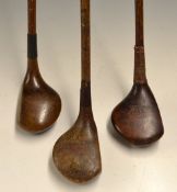 3x good size woods - D Anderson Dreadnought driver; Craigie Montrose driver and a well lofted left