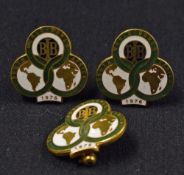 World Bowls South Africa 1976 Enamel Cufflinks and Pin Badge appear in good condition, no maker's