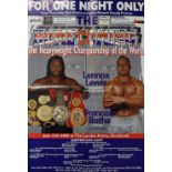 Boxing Poster - 2000 Lennox Lewis v Francois Botha 'The Homecoming' The Heavyweight Championship