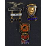 Speedway Enamel Badges includes New Cross Speedway Supporters Club with 1952 and 1953 date bars,