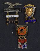 Speedway Enamel Badges includes New Cross Speedway Supporters Club with 1952 and 1953 date bars,