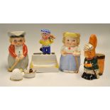 Interesting collection of various golfing ceramic items (5)- to incl Beswick Bunny Golfing figure