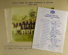 1972-73 MCC Tour to India, Pakistan and Ceylon Team Cricket Photograph in colour framed and glazed