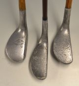 3x various alloy putters - Macgregor Dayton Ohio No.1 Model with curved sole; Braid Mills all oy