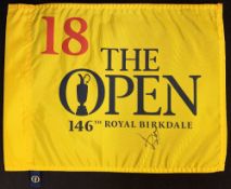 2017 Open Golf Championship pin flag signed by the winner - played at Royal Birkdale and signed by