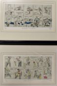 Tim Bulmer Cricket Print 'Village All Stars' signed by the artist, limited edition 137/200