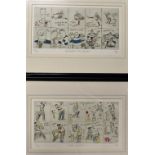 Tim Bulmer Cricket Print 'Village All Stars' signed by the artist, limited edition 137/200