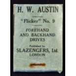 Bunny Austin No9 'Flicker' Book Forehand and Backhand Drives published by Slazenger, London, appears