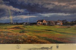 Hartough, Linda (After) signed: "1997 Open Golf Championship - The 18th Hole Craigend Royal Troon