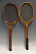 Slazenger 'The Demon' Tennis Racket marked Special to the concave wedge, natural gut string which