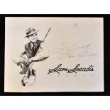 Sam Snead US Open and Masters Golf Champion signed golfing dinner menu - signed on the cover of "Sam
