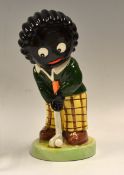 Scarce Carlton Ware Golly golfing figure - handpainted c/w makers stamp mark to base and Trial No.78