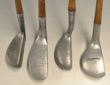 4x various size and different style alloy putters - TR Dobbie Troon longnose model with central grid