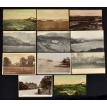 Collection of various Lake District, Northumberland, Yorkshire golf club and golf course postcards